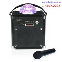 Loa di động SoundMax D1000 Bluetooth kèm Mic karaoke & đèn LED lung linh sắc màu