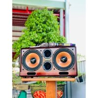 Loa Di Động Thùng Gỗ Sang Trọng Cao Cấp MTMAX DK06, Trang Bị 2 Bass 20 Và 2 Treble Cho Công Công Suất Mạnh Mẽ,