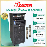LOA ĐIỆN BOSSINON BASS ĐÔI 4 TẤC MD-8355 | LOA DÙNG ĐIỆN CHUYÊN DỤNG.