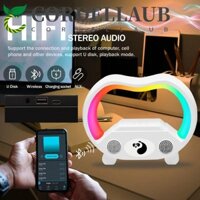 Loa đứng CORDELLAUB có đèn RGB, Đồng hồ báo thức Trạm sạc nhanh Bộ sạc không dây đa chức năng, Đèn thông minh trang trí phòng ngủ Loa Bluetooth Đèn ngủ và đồng hồ