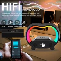 Loa đứng ZHUXAOWAN có ban đêm RGB, Loa Bluetooth Trạm sạc nhanh Bộ sạc không dây đa chức năng, Đồng hồ báo thức đèn thông minh Đèn ngủ di động và đồng hồ tuổi teen