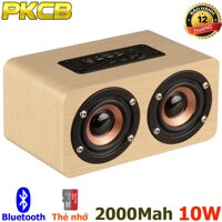 Loa gỗ bluetooth HIFI super bass stereo Speaker âm Thanh Nổi PKCB G4 gắn thẻ nhớ 3 trong 1 PF96 loa mini nghe điện thoại máy tính cao cấp