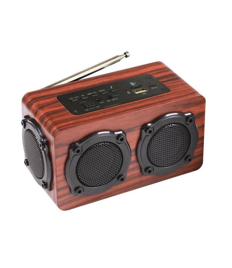 Loa gỗ Bluetooth Super Bass HIFI Stereo speaker PKCB-02