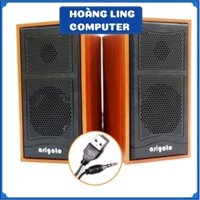 Loa Gỗ Loa máy tính vi tính mini laptop, điện thoại Arigato Loyfun M22 âm thanh cực chất giá rẻ LILOPC