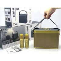 Loa hát karaoke bluetooth kèm 2 micro không dây YS-219/ 209-Loa xách tay du lịch