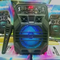 Loa hát karaoke giá rẻ - Loa thùng di động Bluetooth hát Karaoke Công Suất Cực Lớn MN-10 Âm thanh To cực ấm có nút chỉnh echovolum trên loa cực hay