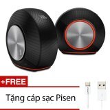 Loa JBL Pebbles (Đen) - Hàng nhập khẩu + Tặng cáp sạc Pisen (Quà tặng)