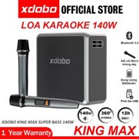 Loa Karaoke Bluetooth 5.2 Xdobo King Max 140W + 2 Micro không dây, Chống nước IPX6, Pin 36000Mah 12h Nghe nhạc