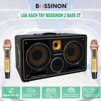 Loa Karaoke Bluetooth Bossinon K6 Pro - Kèm 2 Micro Không Dây, Thiết Kế Sang Trọng, Âm Bass Mạnh Mẽ