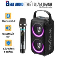 Loa Karaoke Bluetooth Hãng W-King T9 + Micro Không Dây Pin Sạc. Loa công suất 80W, tích hợp đèn led, Pin khủng, BH :12T