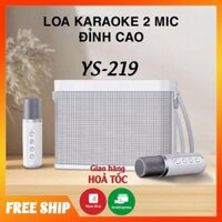 Loa Karaoke Bluetooth Kèm 2 Mic YS-219 hát cực hay, âm thanh đỉnh cao nghe mọi dòng nhạc, hỗ trợ thẻ nhớ, USB, AUX