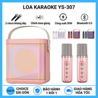 Loa karaoke bluetooth mini kèm 2 mic SU-YOSD YS-307, công suất 30W, thay đổi giọng nói, pin 6 giờ