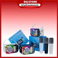Loa Karaoke bluetooth mini SODO SD10 kèm 1 mic hình dạng đài radio hoài cổ hot, đèn led 7 màu - ĐQ STORE / LOA SODO SD10