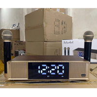 Loa Karaoke Bluetooth Peterhot A133 Tặng 2 MIC Không Dây - Màn Hình Hiển Thị LCD Tích Hợp Đồng Hồ Báo Thức - BH 12 Tháng