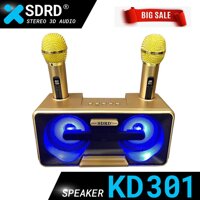 Loa Karaoke Bluetooth SD-301 Tặng Kèm 2 Micro  Loa Karaoke Mini SD-301 2 Micro Không Dây Pin Sạc  Mua Micro Karaoke Micro Bluetooth Không Dây Giảm Đến 50%  Loa Dùng Tại Gia Cao Cấp Giá Cực Hấp Dẫn  Chất Lượng Cao BH 12 Tháng Lỗi 1 đổi 1.