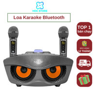 Loa Karaoke Bluetooth SD 306 Plus, Loa Karaoke Mini Di Động Hát Âm Lớn,Tặng Kèm 2 Mic Không Dây Bảo Hành 12 Tháng
