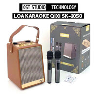 Loa Karaoke Bluetooth SK-2050, Tặng Kèm 2 Micro Không Dây, Hát Karaoke Nghe Nhạc Bass Mạnh. Loa Karaoke SK2050
