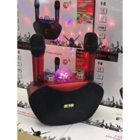 Loa Karaoke Bluetooth Y8 Tặng Kèm 2 Mic Không Dây- Có đèn Led Vũ trường. Âm thanh cực hay, nhỏ gọn. Bảo hành 3 tháng
