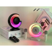 Loa Karaoke Bluetooth YS-110, Hát Song Ca Cực Hay, Thay Đổi Tone Giọng Trên Mic ( Tặng Kèm 2 Micro Không Dây )