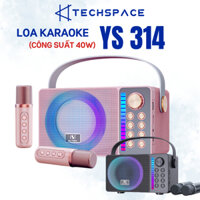 Loa Karaoke Bluetooth YS-314 Kèm 2 Micro, Loa Xách Tay Mini 40W, Âm Thanh Sống Động, Bass Cực Căng