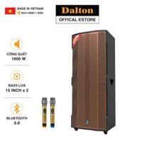 Loa Karaoke Dalton TS-15A2800 công suất 1600W, Bass 15 inchesx2, đi kèm 2 micro không dây sóng UHF