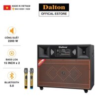 Loa Karaoke Dalton TS-15A6000 công suất 2200W, Bass 15 inchesx2, đi kèm 2 micro không dây sóng UHF