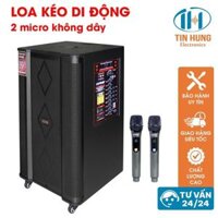 Loa karaoke di động bluetooth công suất 500W, loa gỗ 3 tấc ORIS TO-12T5 kèm 02 micro sóng UHF cao cấp chính hãng