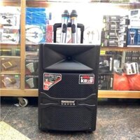 Loa karaoke di động, loa kéo giá rẻ, bass 3 tấc kèm 2 micro không dây hát cực hay