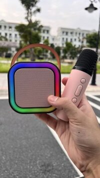 Loa karaoke di động mini K12 , xách tay , đèn RGB