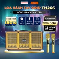 Loa Karaoke di động xách tay cao cấp Oris TH 266,công suất 180W tặng kèm 02 micro không dây chống hú  - Sunrise Musical