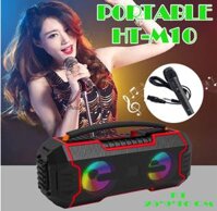 Loa Karaoke HT-M10 PORTABLE Bluetooth Kèm 1 Micro Có Dây [BH 6 tháng]