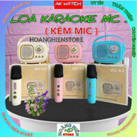 Loa Karaoke kèm MIC MC-K3 Kết nối Bluetooth, Hát Karaoke trên điện thoại, có chức năng thay đổi giọng nói