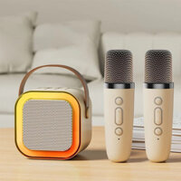 Loa Karaoke Không Dây Di Động Có Micro Loa KTV Loa Siêu Trầm Có Đèn LED RGB Nhiều Màu Sắc Máy Karaoke Ngoài Trời