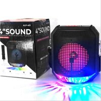 Loa karaoke không dây Thiết kế đèn led nháy theo nhạc, có dây đeo - Tặng Kèm Mic Karaoke - Âm Thanh Đỉnh - BH 1 năm