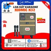 Loa Karaoke Kiomic K32 - Loa Xách Tay Bluetooth Cao Cấp Giá Rẻ Tặng Kèm 2 Micro Không Dây