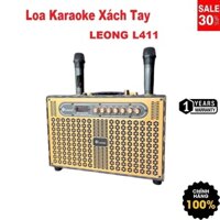Loa Karaoke Leong L411 - Công Suất Mạnh Mẽ, Tặng Kèm 2 Mic Chống Hú, Chỉnh Bass, Treble, Reverb Trên Loa. Bảo Hành 12T