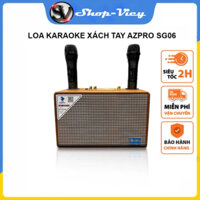 Loa Karaoke Mini Azpro SG06 Kèm 2 Micro Không Dây Hỗ Trợ Bluetooth 5.0 Bass Căng Công Suất Lớn, Loa Bluetooth Karaoke