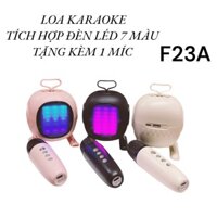 Loa KARAOKE MINI KACCCOCON F23A Tích Hợp Dèn Led 7 Màu Tặng Kèm Míc