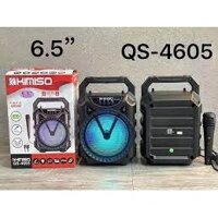 Loa Karaoke Mini Kimiso QS-4605 LED , Loa Kết Nối Bluetooth Nghe Nhạc Hát Karaoke Cực Hay + Tặng kèm 1 Micro