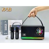 LOA KARAOKE MINI YS-313 KÈM 2 MICRO HÁT HAY CỰC ĐẸP, LOA CÓ ĐÈN LED CỰC ĐẸP CÓ 3 MÀU ĐỂ LƯA CHỌN HỘP GỖ