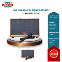 Loa Karaoke xách tay Cao Cấp Ladomax H-216 (Bass đôi 16.5cm)