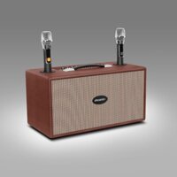 Loa karaoke xách tay iMusic MX-09 550W, echo,Reverb...Tặng kèm 2 micro không dây UHF