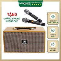 Loa Karaoke Xách Tay Nanomax X-210B Bass Đôi 16cm 420w