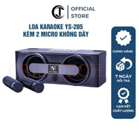 Loa Karaoke YS-205 Kèm 2 Micro Không Dây - Loa Bluetooth YS205 Hỗ Trợ USB, Thẻ Nhớ TF, Cổng AUX 3.5 Âm Thanh Chất Tốt