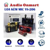 Loa Karaoke YS 206 Kèm 2 Mic, Hỗ Trợ USB, Thẻ Nhớ, Bluetooth Cùng Âm Thanh đỉnh cao bass ấm
