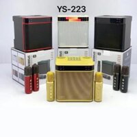 Loa Karaoke YS 223 Kèm 2 Micro Không Dây Bluetooth, USB, Thẻ nhớ Loa YS223 Nhỏ Gọn Âm Thanh Chất Lượng, Độ Bền Cao.