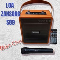 Loa karaoke Zansong S89- Loa xách tay mini du lịch- Tặng kèm 1 micro không dây- Vỏ gỗ cực đẹp, âm thanh trầm ấm, sắc nét