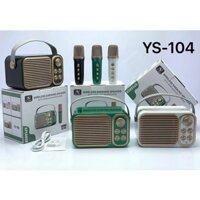 Loa Kèm Micro Karaoke Bluetooth YS 104 Bass Siêu Trầm Công Suất 15W, Tặng Kèm 1 Chiếc Micro Cầm Tay
