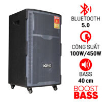 Loa kéo Acnos CB421PLUS (Bass 40cm, 100W/450W, Bluetooth 5.0, Kèm 2 Micro)