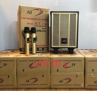 Loa kéo AT-T9 300W bass 20cm kèm 2 micro không dây hát karaoke di động [BH 6 tháng]